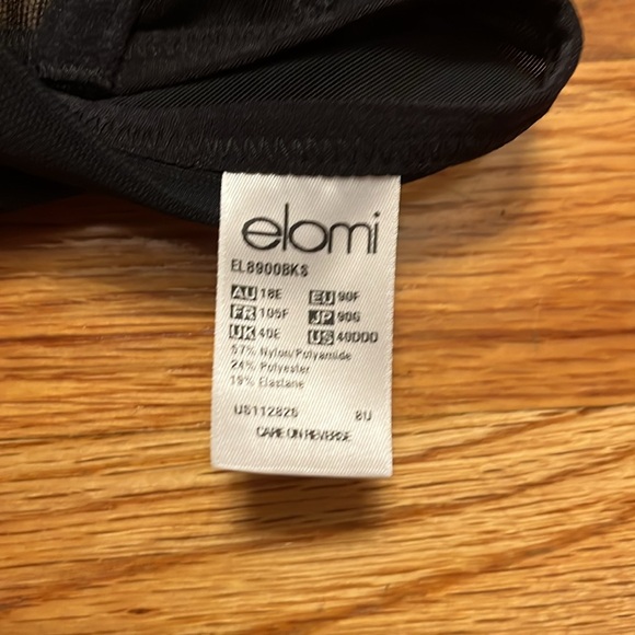 NWT Elomi Matilda underwire black bra- gold and regular starts - 40DDD/4… - Picture 5 of 5
